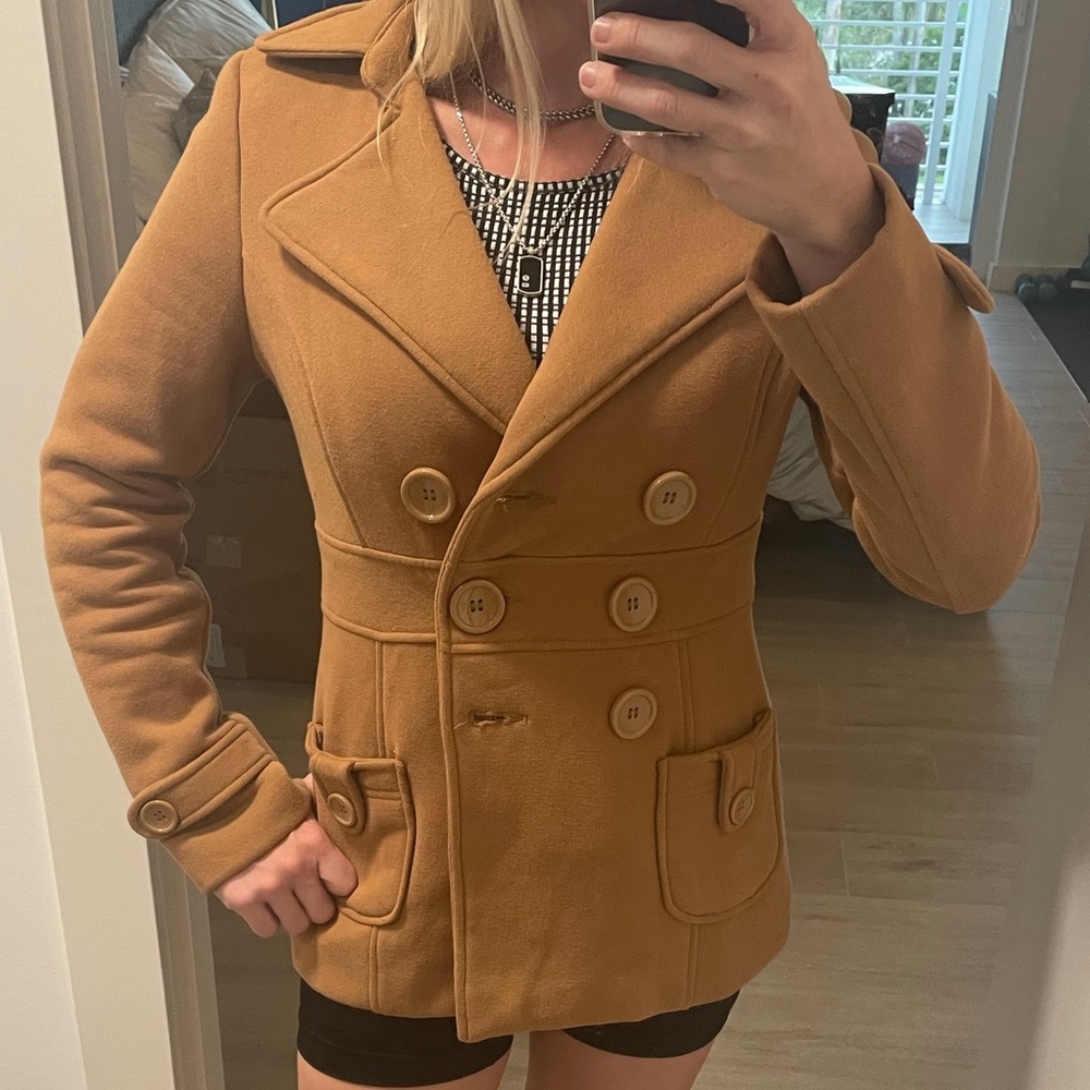 Camel brown Pea coat 🧥